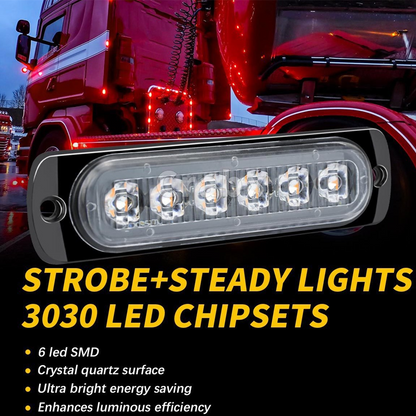 🚛 50% OFF NOW! ✨ Waterproof Steady & Strobe LED Light for Trucks & Motorcycles - 6 Lighting Modes with Anti-Vibration Design for Enhanced Safety 🔦🌧️