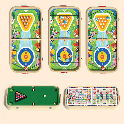 【📍Exquisite Collection📍】6-in-1 Wooden Tabletop Game for Kids