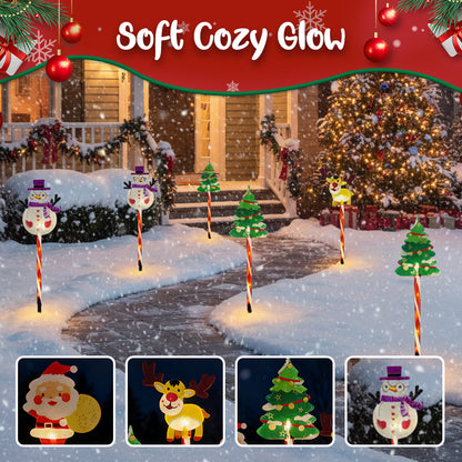 🎅Christmas Pre Sale 50% OFF🎁Warm Glow Festive Garden Stake Lights