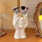 Creative Face-Holding Sculpture Makeup Brush Organizer