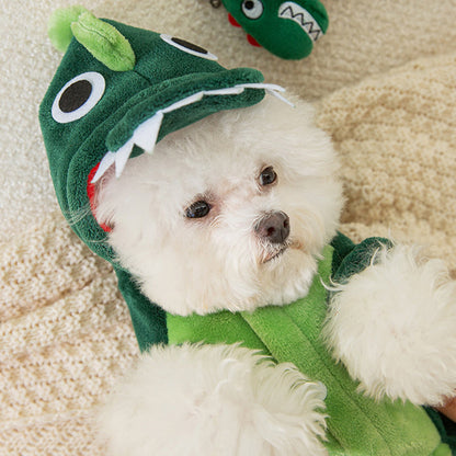 ❄️Winter Hot Sales - 49% OFF❄️Warm Plush Pet Dinosaur Hoodie Jumpsuit