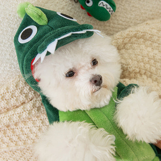 ❄️Winter Hot Sales - 49% OFF❄️Warm Plush Pet Dinosaur Hoodie Jumpsuit