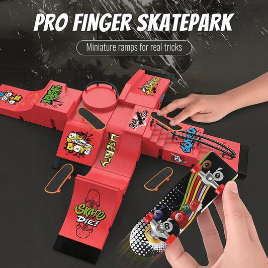 6-in-1 Modular Finger Skateboard Park Ramp Kit