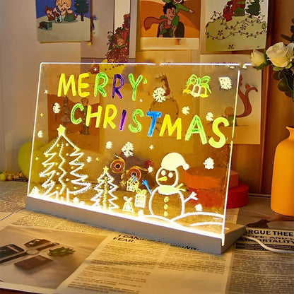🎅Christmas special offer🎁Erasable Light-Up Acrylic Drawing Board with Stand