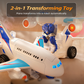 2-in-1 Electric Transforming Airplane Robot Toys