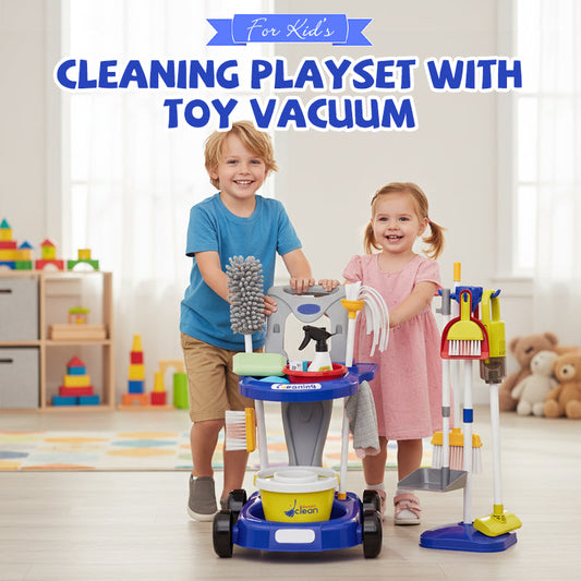 🎁 Hot Sale 50% OFF 🔥Kids Cleaning Playset with Toy Vacuum