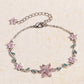 Women's Cherry Blossom Rhinestone Bracelet