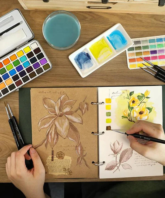 🎁New Year Sale 50% OFF💖Premium Watercolor Set - Portable Paint Kit - Perfect for Gifting to Adults, Teens, Tweens, & Kids