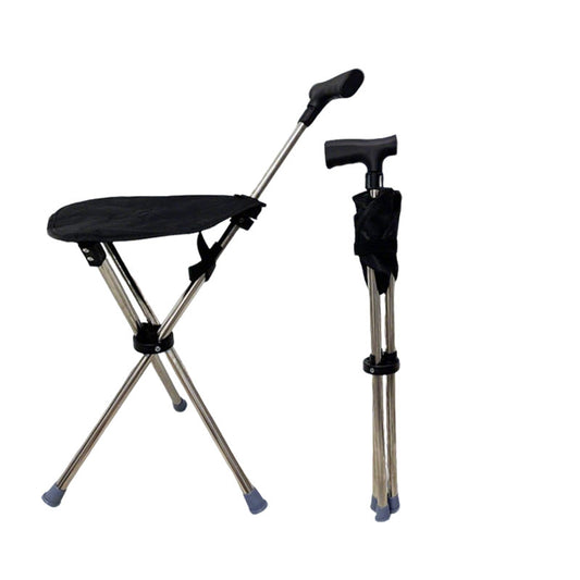 ⏳Time-Limited Special⏰2-in-1 Foldable Cane With Chair🌟 Freedom To Walk, Rest, And Explore With Ease!