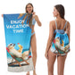 🏖️2-in-1 Printed Beach Towel Backpack