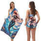 🏖️2-in-1 Printed Beach Towel Backpack
