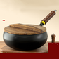 Uncoated Thick Iron Pot with Lid