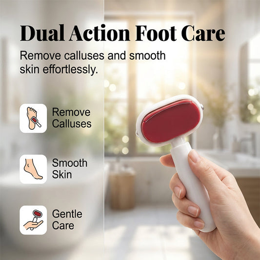 🦶 BUY 1 GET 1 FREE! 🏆 Double-Sided Foot Scraper for Callus – Stainless Steel, Dual Surface, Portable ✨