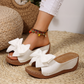 ⏳Time-Limited Special⏰Women's Bowknot Peep-Toe Wedge Sandals