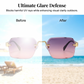 Rimless Rectangular Sunglasses for Men & Women
