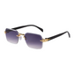 Rimless Rectangular Sunglasses for Men & Women