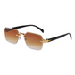 Rimless Rectangular Sunglasses for Men & Women