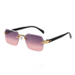 Rimless Rectangular Sunglasses for Men & Women
