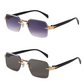 Rimless Rectangular Sunglasses for Men & Women
