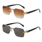 Rimless Rectangular Sunglasses for Men & Women