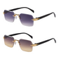 Rimless Rectangular Sunglasses for Men & Women
