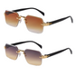 Rimless Rectangular Sunglasses for Men & Women