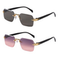 Rimless Rectangular Sunglasses for Men & Women