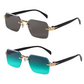 Rimless Rectangular Sunglasses for Men & Women