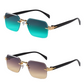 Rimless Rectangular Sunglasses for Men & Women