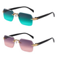 Rimless Rectangular Sunglasses for Men & Women