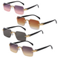 Rimless Rectangular Sunglasses for Men & Women