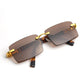 Natural crystal lens sunglasses