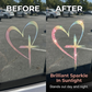 Glitter Heart Cross Car Decal Sticker