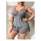 🥳2026 HOT SALE🥳💞50K+ SOLD!👗🌸 50% OFF! Lace Trim Camisole & Shorts Pajama Set – Soft satin-like fabric, adjustable straps & V-neck.