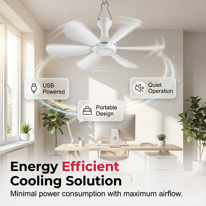 💥Hot Sales-49% OFF🔥Portable USB Ceiling Fan with 6 Blades