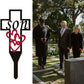 💖🎁Metal Cross Stake Insert Plaque for Cemetery Memorials