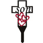 💖🎁Metal Cross Stake Insert Plaque for Cemetery Memorials