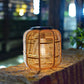 Solar Powered Rattan Lantern Light