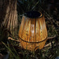 Solar Powered Rattan Lantern Light