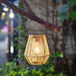 Solar Powered Rattan Lantern Light