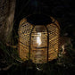 Solar Powered Rattan Lantern Light