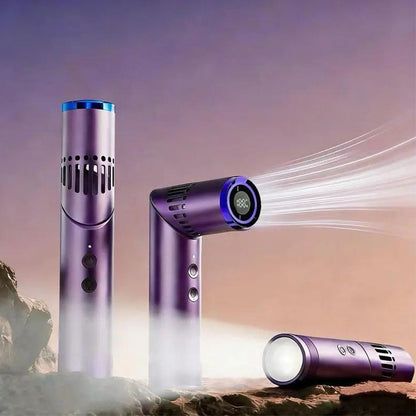 🔥Hot Sale 50% OFF🔥2-in-1 Rotating Mini Fan & Flashlight