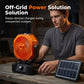 Solar Portable Misting Camping Fan with Remote