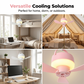 Rechargeable Hanging Fan with LED Night Light