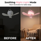 Rechargeable Hanging Fan with LED Night Light