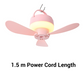 Rechargeable Hanging Fan with LED Night Light