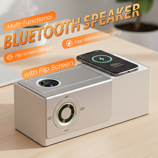 Multi-Functional Bluetooth Speaker with Flip Screen