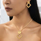 💎 50% OFF NOW! ✨ Modern Chic Necklace & Earring Set – Gold finish, geometric design & lightweight – perfect for daily elegance or gifting – includes matching pieces for a polished look 💫