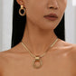💎 50% OFF NOW! ✨ Modern Chic Necklace & Earring Set – Gold finish, geometric design & lightweight – perfect for daily elegance or gifting – includes matching pieces for a polished look 💫