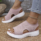 ⏳LAST DAY SALE ONLY ￡12.99!!💐 Women's Breathable Knit Platform Sandals – Air-permeable knit upper, cushioned sole & lightweight comfy summer footwear ✨